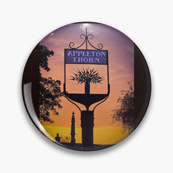 Item preview, The Thorn at Appleton Thorn village centre, sunset, South Warrington, Cheshire, UK designed and sold by Local gifts from HotpixUK .