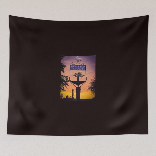 Item preview, The Thorn at Appleton Thorn village centre, sunset, South Warrington, Cheshire, UK designed and sold by Local gifts from HotpixUK .