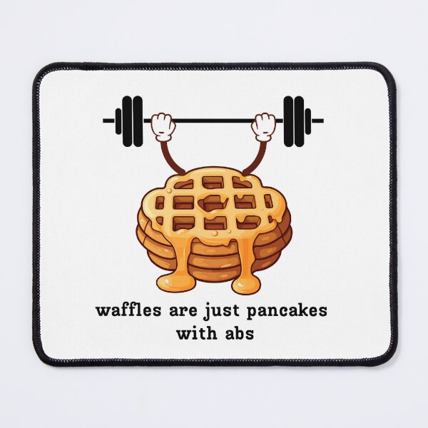 Item preview, Waffles are just pancakes with abs - Funny Food Puns designed and sold by mimiscreativity.