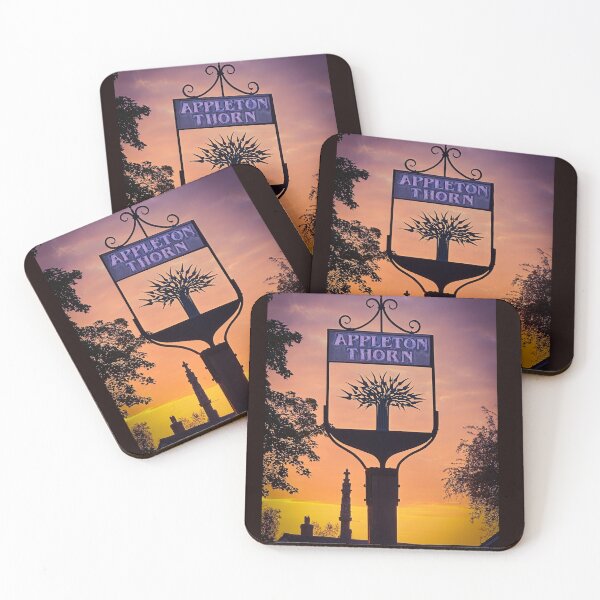 Item preview, The Thorn at Appleton Thorn village centre, sunset, South Warrington, Cheshire, UK designed and sold by Local gifts from HotpixUK .