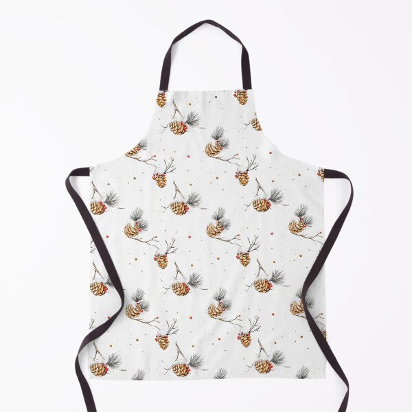 Item preview, minimalistic watercolour pine cones and red berries designed and sold by PoppyLaneStudio.