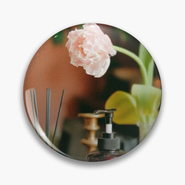 Item preview, An elegant still life featuring a hand sanitizer, reed diffuser, and a delicate pink tulip, creating a luxurious and serene atmosphere. designed and sold by BARTISTA DESIGN.