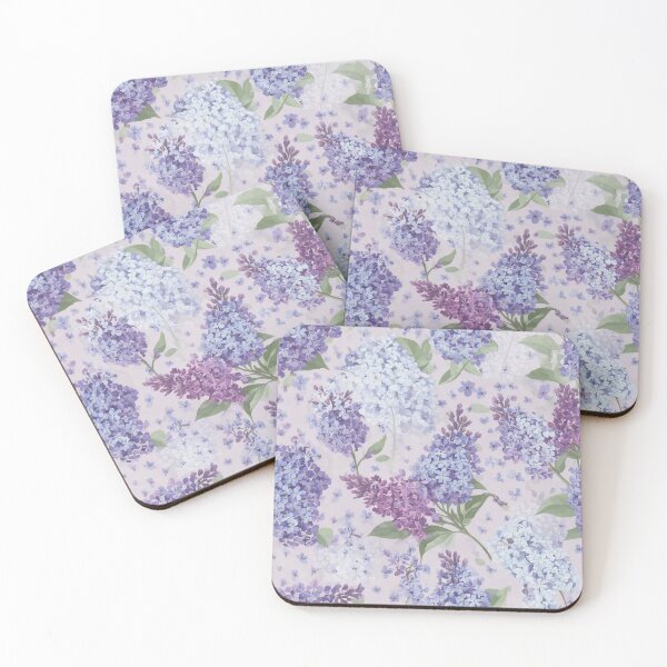 Item preview, lilacs floral watercolor pattern designed and sold by Designbes.