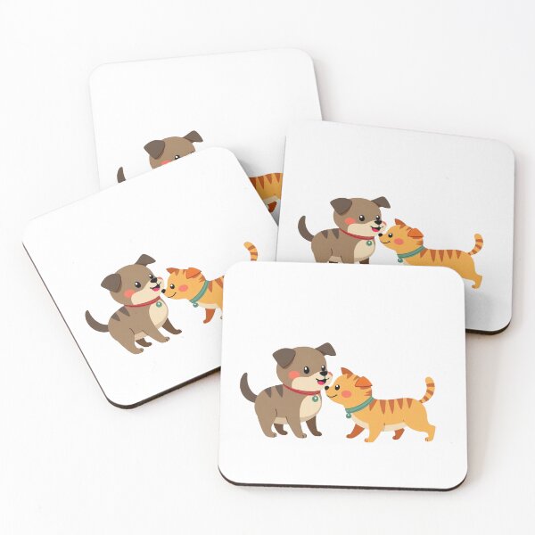 Item preview, Paws & Whisker Whimsy – Cute Cat & Dog Friendship designed and sold by JAR.