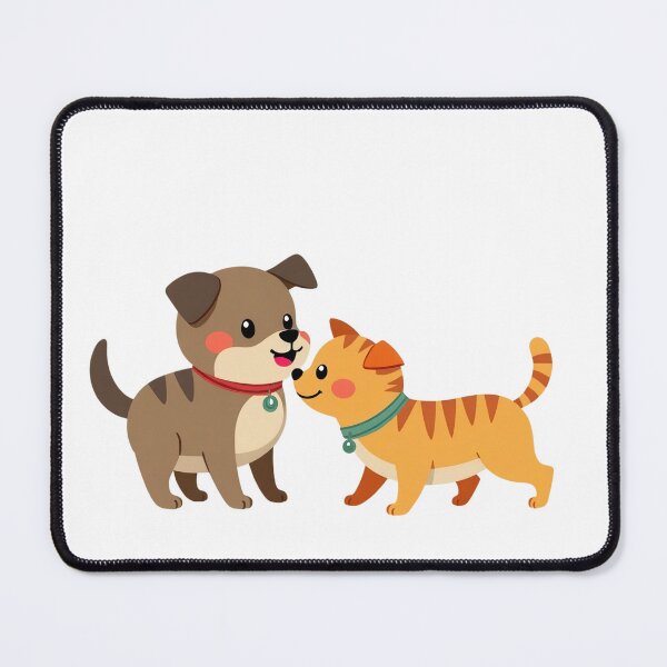 Item preview, Paws & Whisker Whimsy – Cute Cat & Dog Friendship designed and sold by JAR.