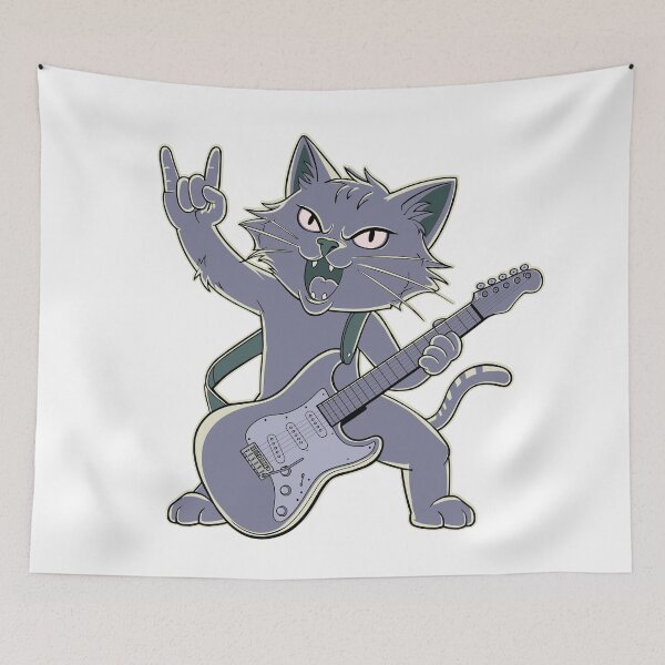 Item preview, Rock Cat Playing Guitar designed and sold by ArthousePromos.
