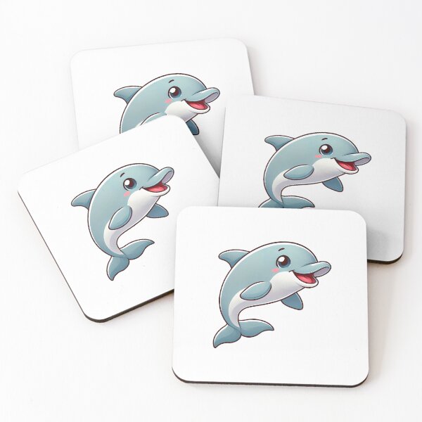 Item preview, Cute and Playful Dolphin Illustration with a Cheerful Expression designed and sold by cave-canvas.