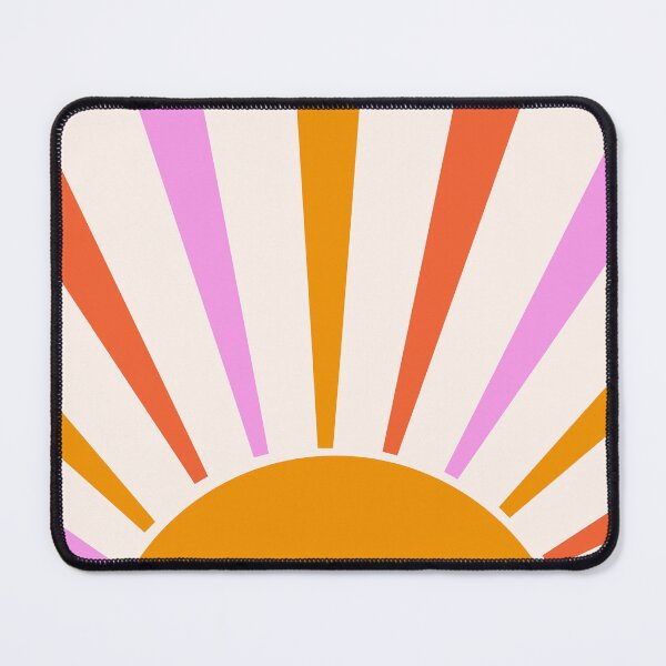 Item preview, Minimalist Retro Sun Rays in orange, red and pink designed and sold by Yasminepatterns .