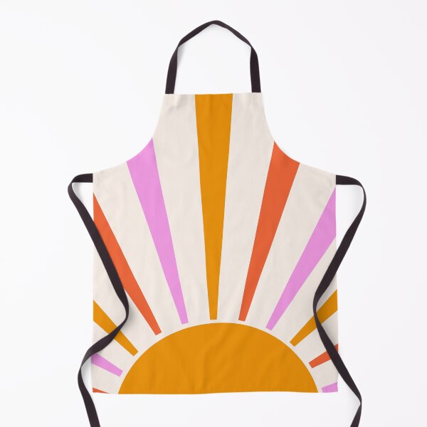 Item preview, Minimalist Retro Sun Rays in orange, red and pink designed and sold by Yasminepatterns .