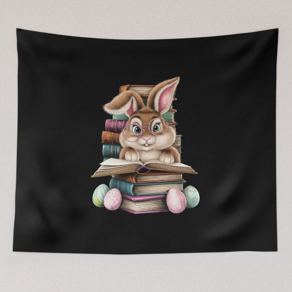 Item preview, Easter Cute Reading Bunny Glasses Books Bookworm Reader Book  designed and sold by diyoor.