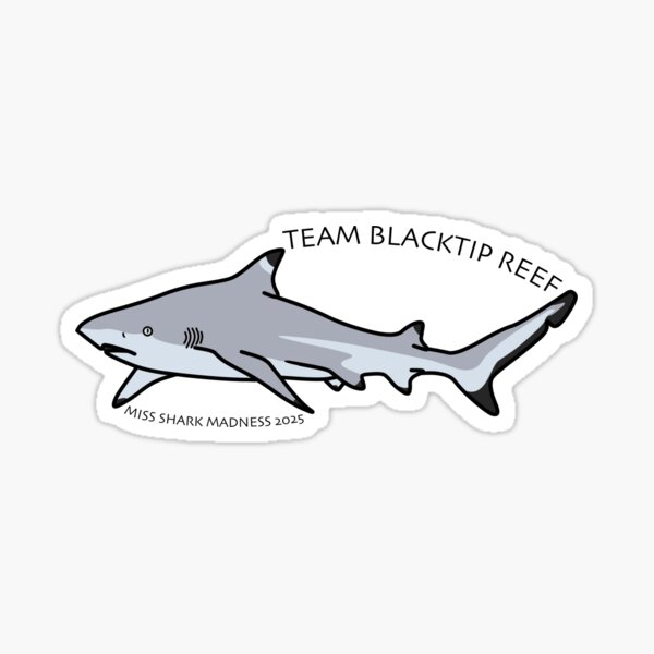 Vista previa del artículo con la obra «Equipo Blacktip Reef: Miss Shark Madness 2025», diseñado y vendido por MISSElasmo.