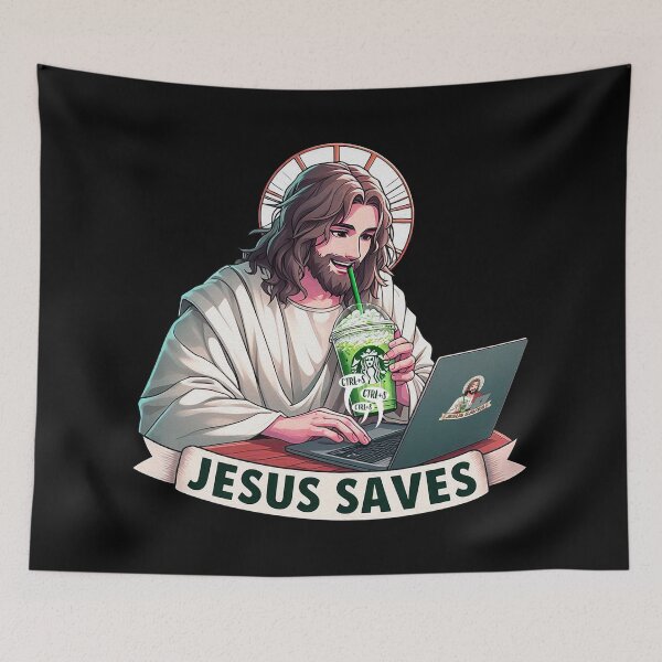 Item preview, Jesus Saves designed and sold by plushism.