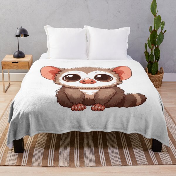 Item preview, Adorable Big-Eyed Aye-Aye Lemur Sitting with Fluffy Fur designed and sold by cave-canvas.