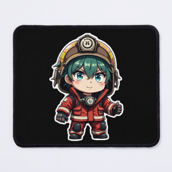 Item preview, Anime Fireman - Flame Tamer with Heart - A Hero in Every Way designed and sold by VectorArtFactory.