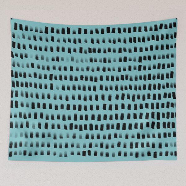 Item preview, Rows & Rows Pattern on turquoise background designed and sold by MKTplaceDesign.