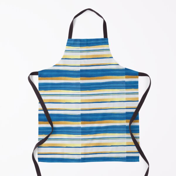 Item preview, Blue Gold White Stripes Abstract designed and sold by Schmidt Stationery.