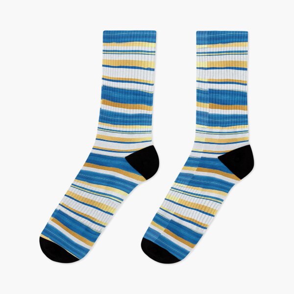 Item preview, Blue Gold White Stripes Abstract designed and sold by Schmidt Stationery.