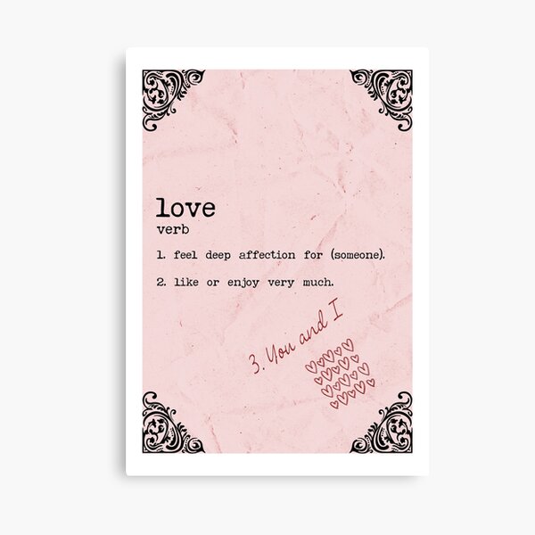 Item preview, Love Definition Print – Romantic Vintage-Inspired Wall Art designed and sold by TnMrkl.
