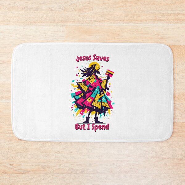 Item preview, Jesus Saves But I Spend – Funny Capitalism Satire designed and sold by SADStyleDesigns.