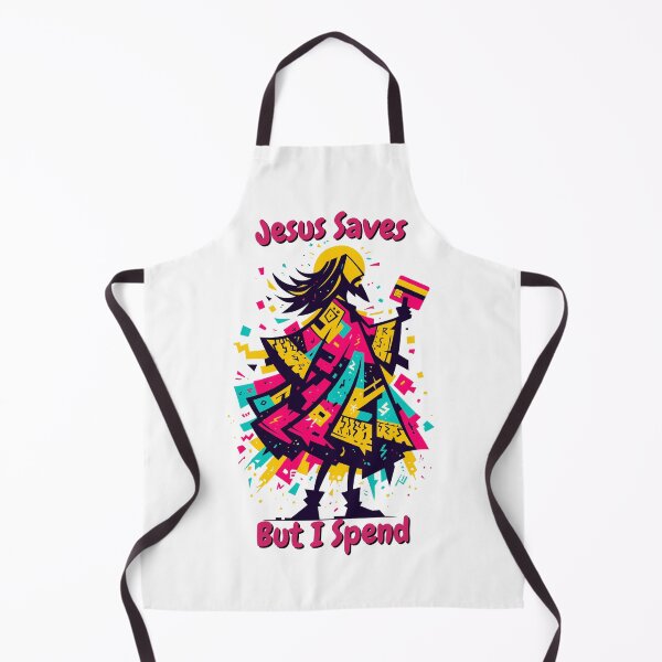 Item preview, Jesus Saves But I Spend – Funny Capitalism Satire designed and sold by SADStyleDesigns.
