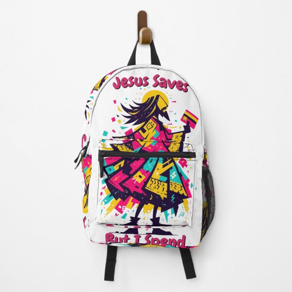 Item preview, Jesus Saves But I Spend – Funny Capitalism Satire designed and sold by SADStyleDesigns.