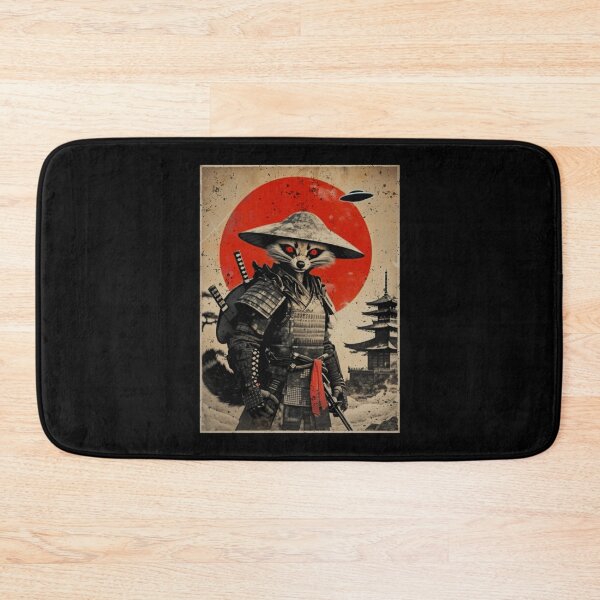 Item preview, Samurai Raccoon Warrior Vintage Alien Art designed and sold by JerdbordinShop.