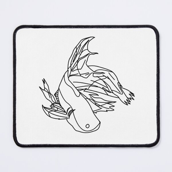Item preview, Betta Fish Line Art, Black designed and sold by A Voice With Vision.