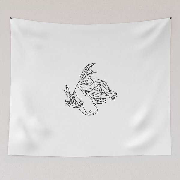 Item preview, Betta Fish Line Art, Black designed and sold by A Voice With Vision.