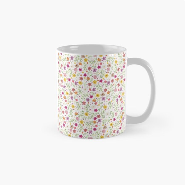 Item preview, Bright Colourful Ditsy Flower Pattern On White designed and sold by IrisAndIvy.