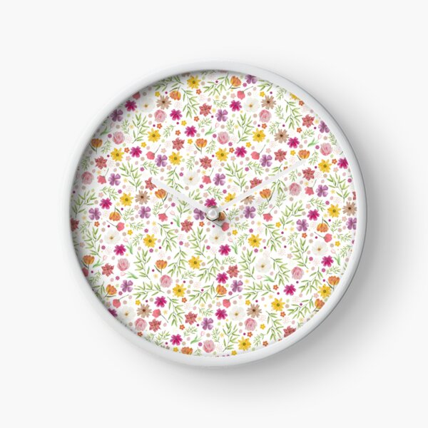 Item preview, Bright Colourful Ditsy Flower Pattern On White designed and sold by IrisAndIvy.