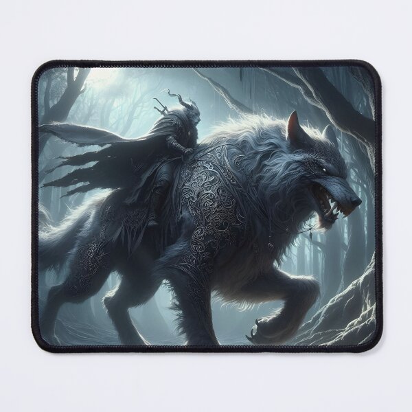 Item preview, Warrior Riding Direwolf designed and sold by GalleryBrisArt.