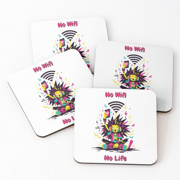 Item preview, No WiFi, No Life – Funny Tech Addict Design designed and sold by SADStyleDesigns.