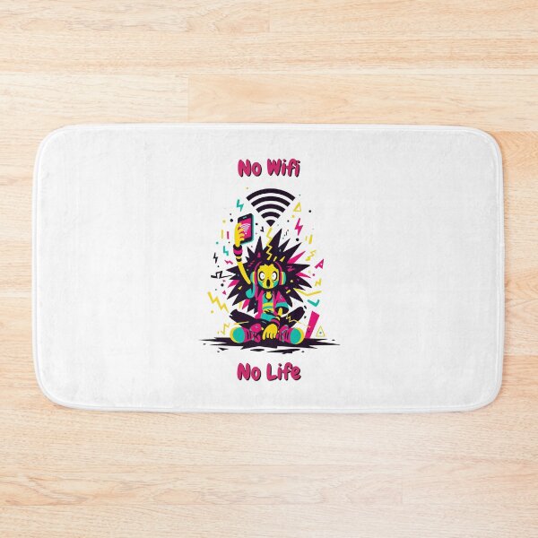 Item preview, No WiFi, No Life – Funny Tech Addict Design designed and sold by SADStyleDesigns.