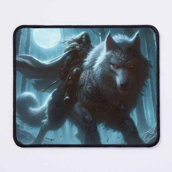 Item preview, Warrior Riding Direwolf designed and sold by GalleryBrisArt.