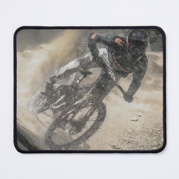 Item preview, Downhill MTB Racing Digital Art Print designed and sold by nahinuke.