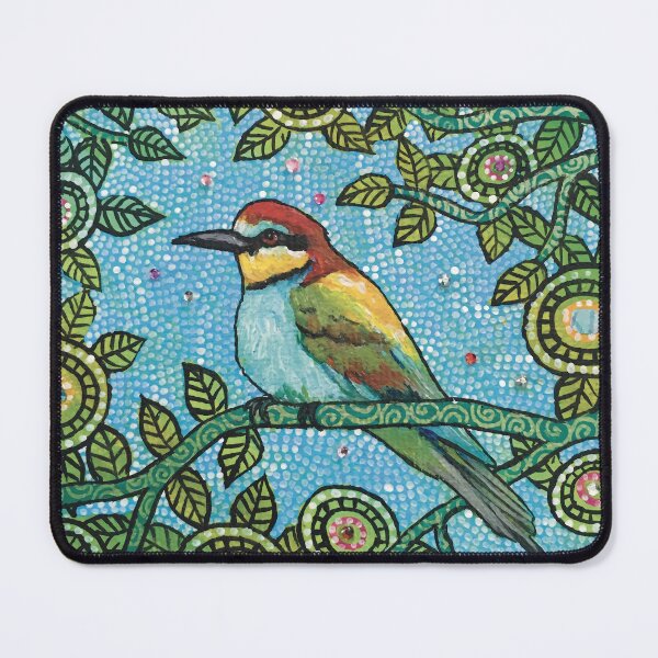 Item preview, Bee-eater sitting on a Flower Branch designed and sold by ManonElmendorp.