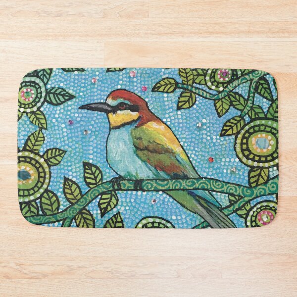 Item preview, Bee-eater sitting on a Flower Branch designed and sold by ManonElmendorp.