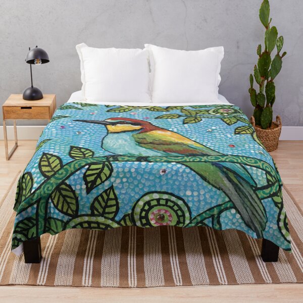 Item preview, Bee-eater sitting on a Flower Branch designed and sold by ManonElmendorp.