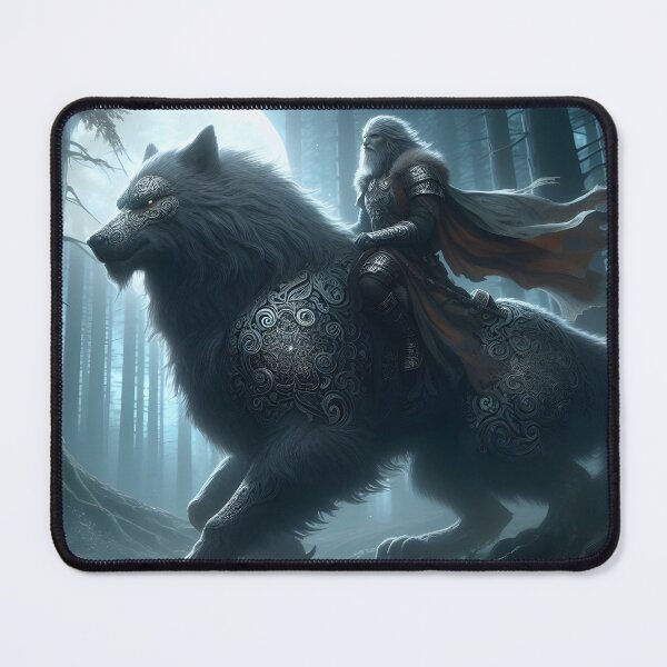 Item preview, Warrior Riding Direwolf designed and sold by GalleryBrisArt.
