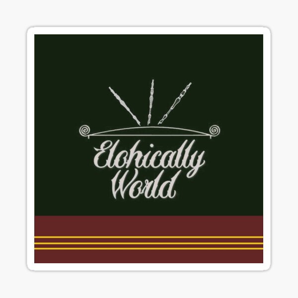 Elohically World Farben Smaragd Rot Gold Sticker