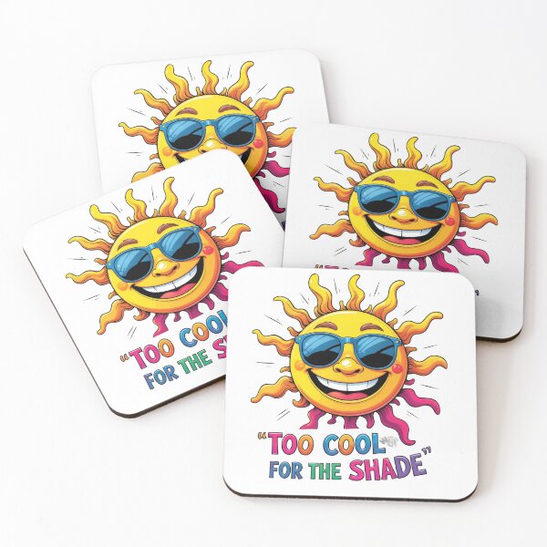 Item preview, Rad Sunglasses Sun Sticker - 'Too Cool for the Shade' Funny Summer Art for Beach Lovers, Positive Vibes Gift designed and sold by WeirdlyWorn.