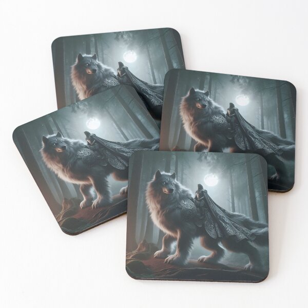 Item preview, Warrior Riding Direwolf designed and sold by GalleryBrisArt.