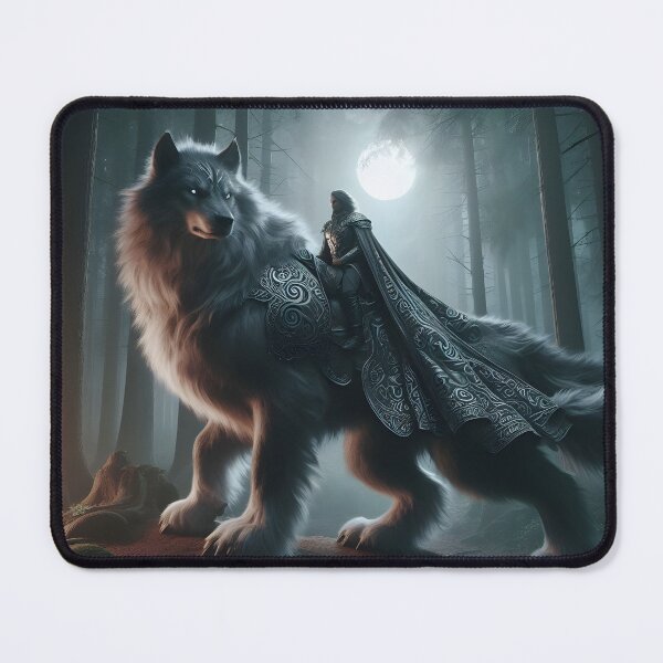Item preview, Warrior Riding Direwolf designed and sold by GalleryBrisArt.