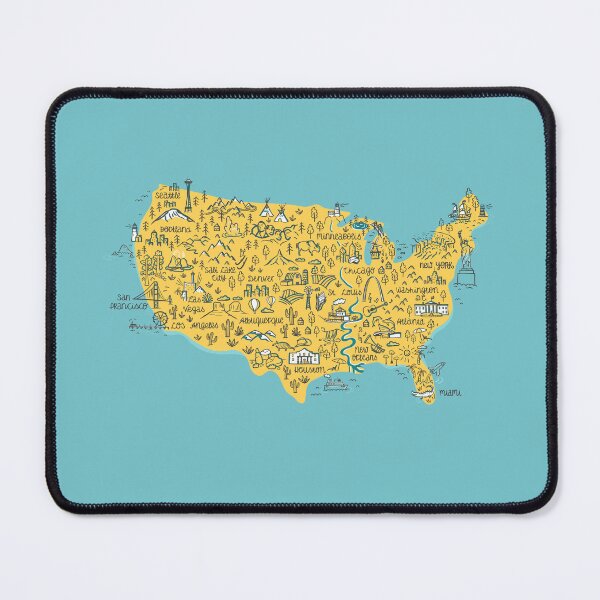 Item preview, Fun hand drawn USA Map designed and sold by talva_&_pen.
