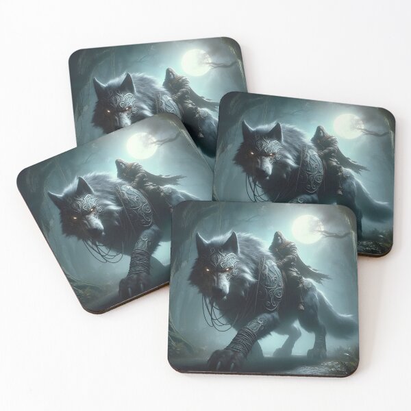 Item preview, Warrior Riding Direwolf designed and sold by GalleryBrisArt.