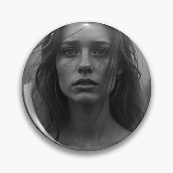 Item preview, Enigmatic Portrait in Foggy Landscape designed and sold by AIGirlsMag.