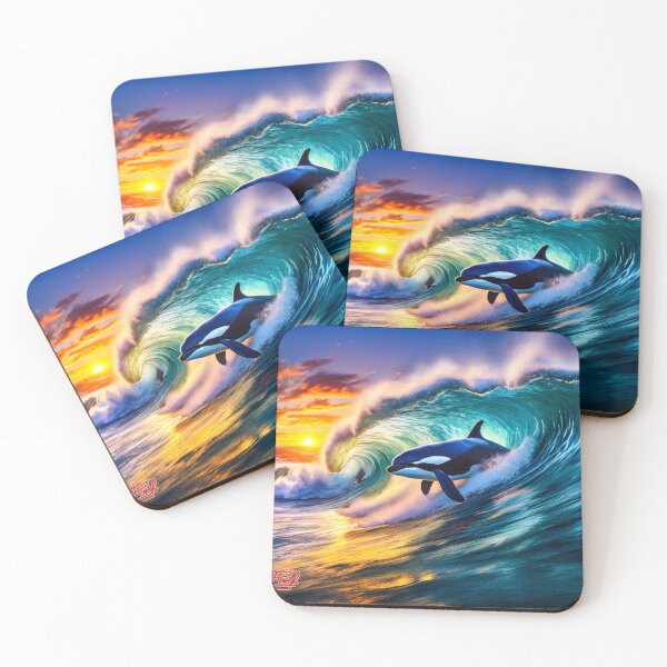 Item preview, Orca Playing In The Waves Design By Rich AMeN Gill designed and sold by RichAMeNGill.