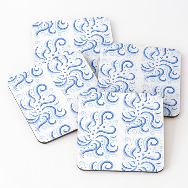 Item preview, Blue Harmony on White designed and sold by Cozy Bluejay.