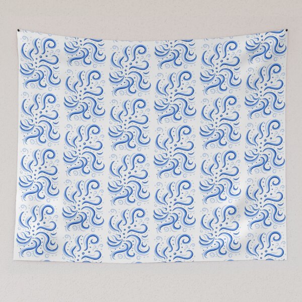 Item preview, Blue Harmony on White designed and sold by Cozy Bluejay.
