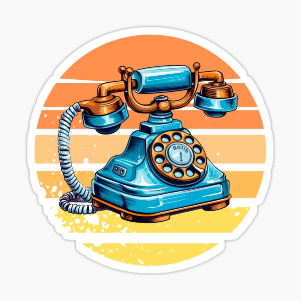 Vintage phone Sticker